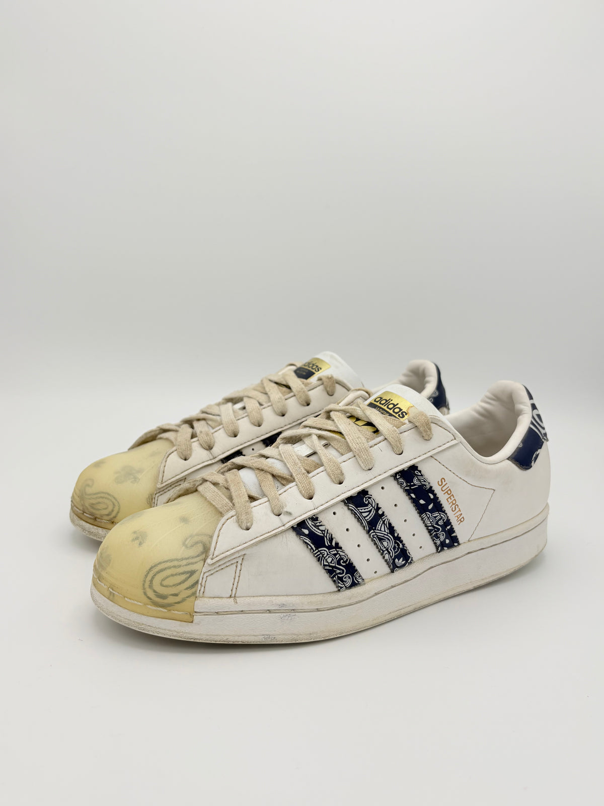 Adidas Superstar White Navy Westside Paisley Bandana