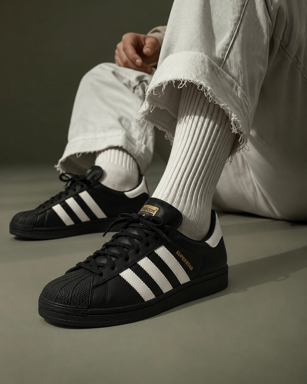 Adidas Originals Superstar II Beams Black White Gold Mens